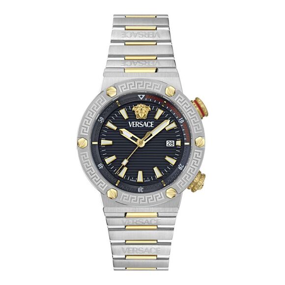 Greca Logo Diver Bracelet Watch